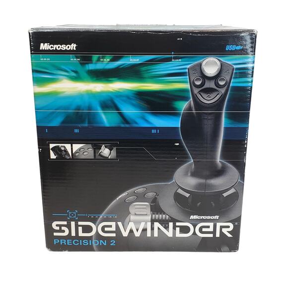 Microsoft Sidewinder Precision 2 Joystick PC Controller with Original Box Manual - Picture 2 of 15